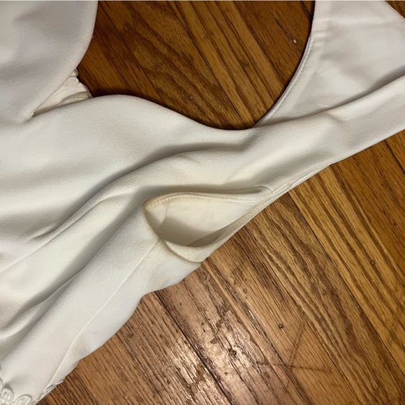 B. Smart Ivory Lace-Trimmed Dress - Picture 6 of 6